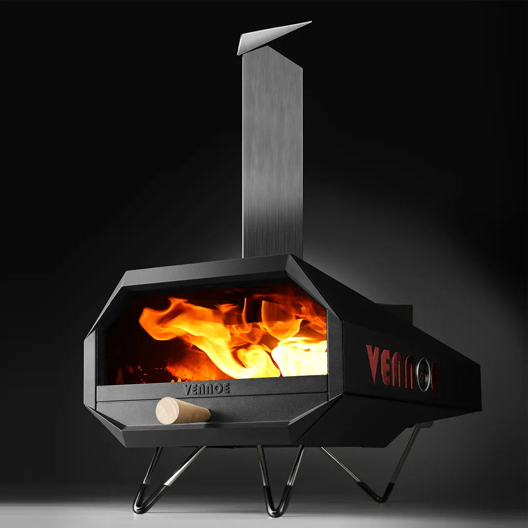 VENNOE T01 Outdoor Pizza Oven – 900°F Wood-Fired & Gas Burner