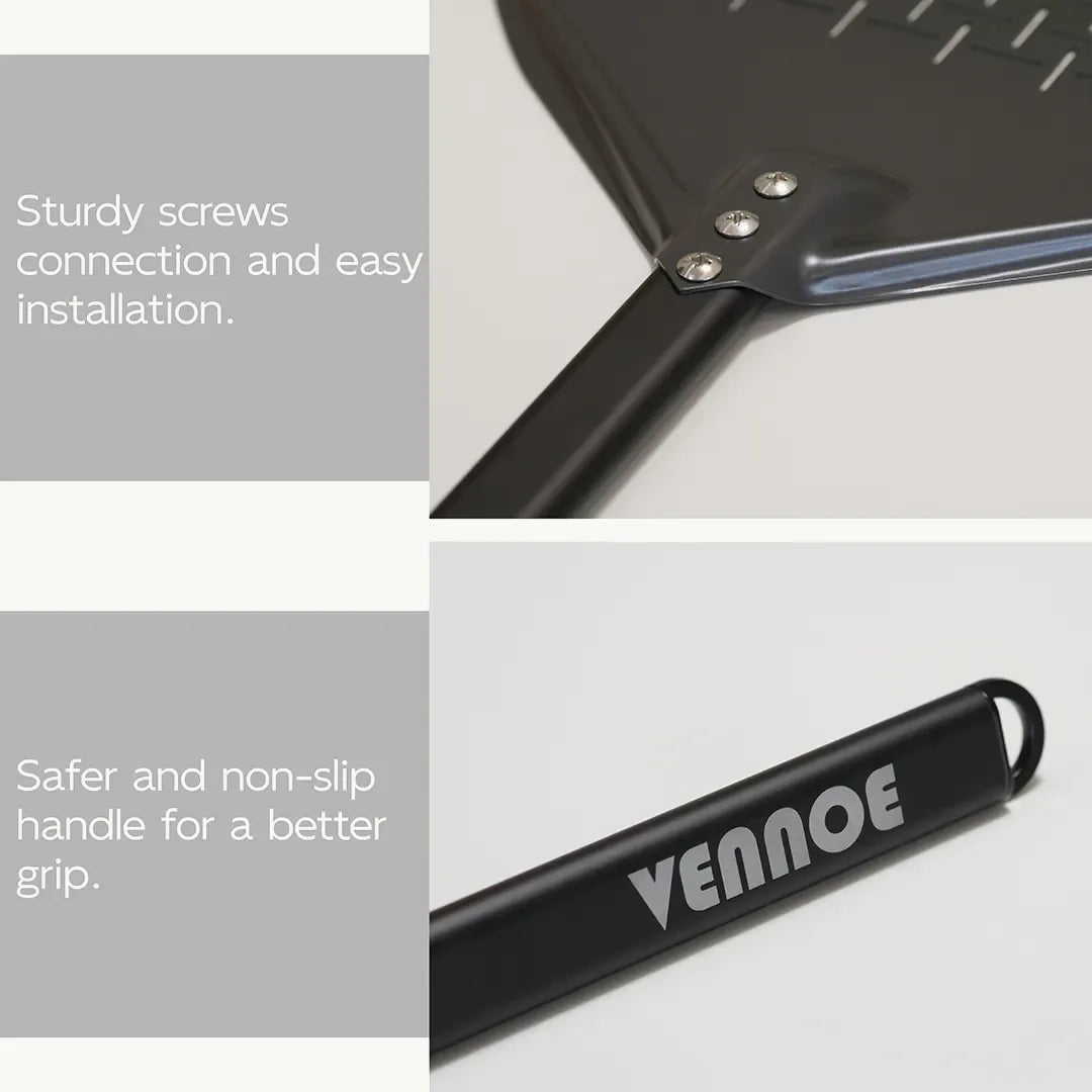 Vennoe 12" Pizza Peel with Metal Handle