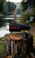 VENNOE 12'' Wood Pellet Outdoor Pizza Oven | 360° Rotating Stone | Perfect Pizza On Your First Try - In 60 Seconds