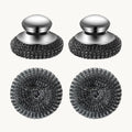 2 Pcs & 2 Replacements Stainless Steel Scouring Pad